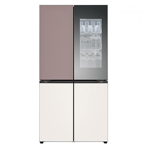 디오스 상냉장 냉장고 노크온 더블매직스페이스 872L 클레이핑크/베이지